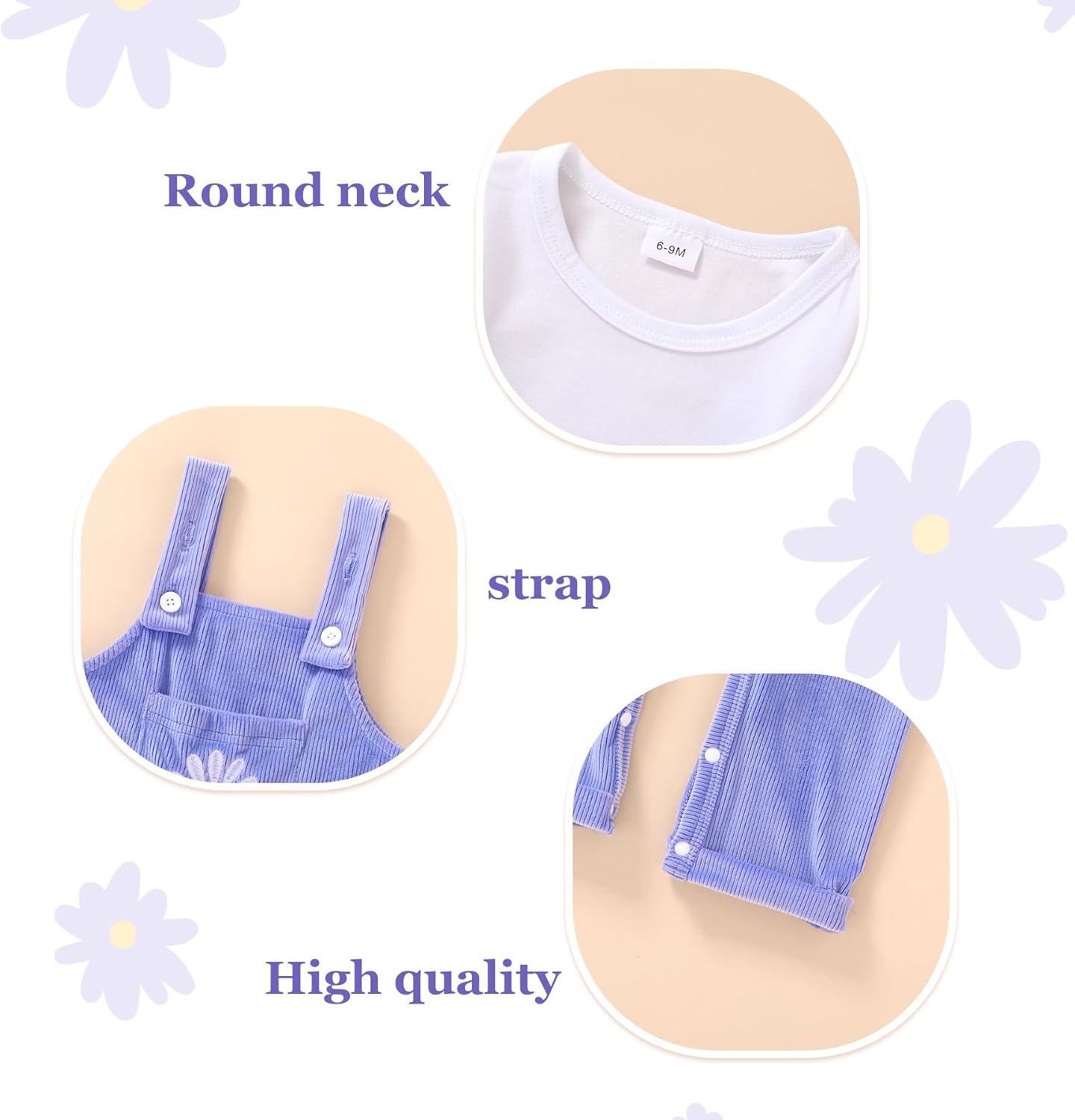 Baby Clothes for Girls Boys Fall Long Sleeve Shirt and Overalls Pants with Hat Infant Outfits - Image 4