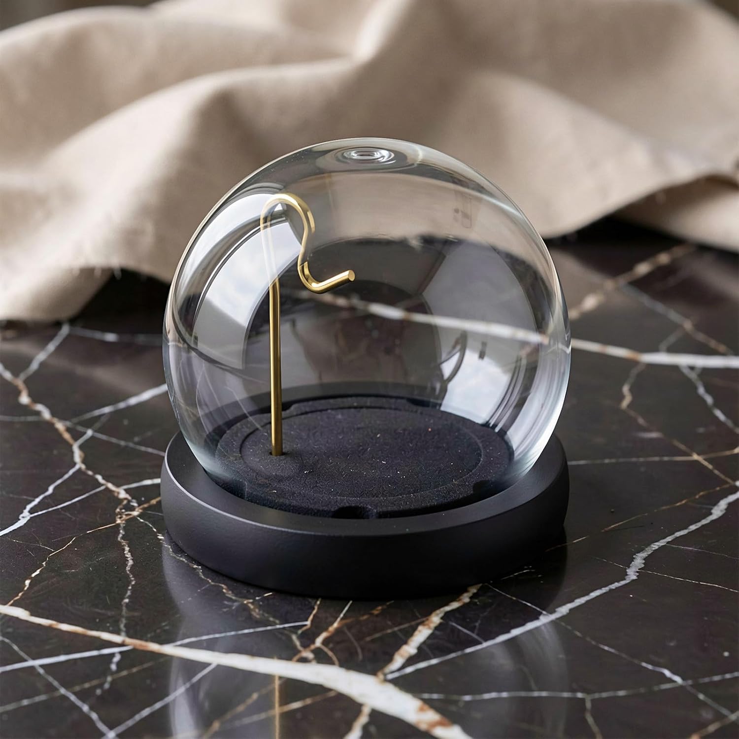 UKCOCO Glass Dome Display for Pocket Watches with Hanging Metal Hook