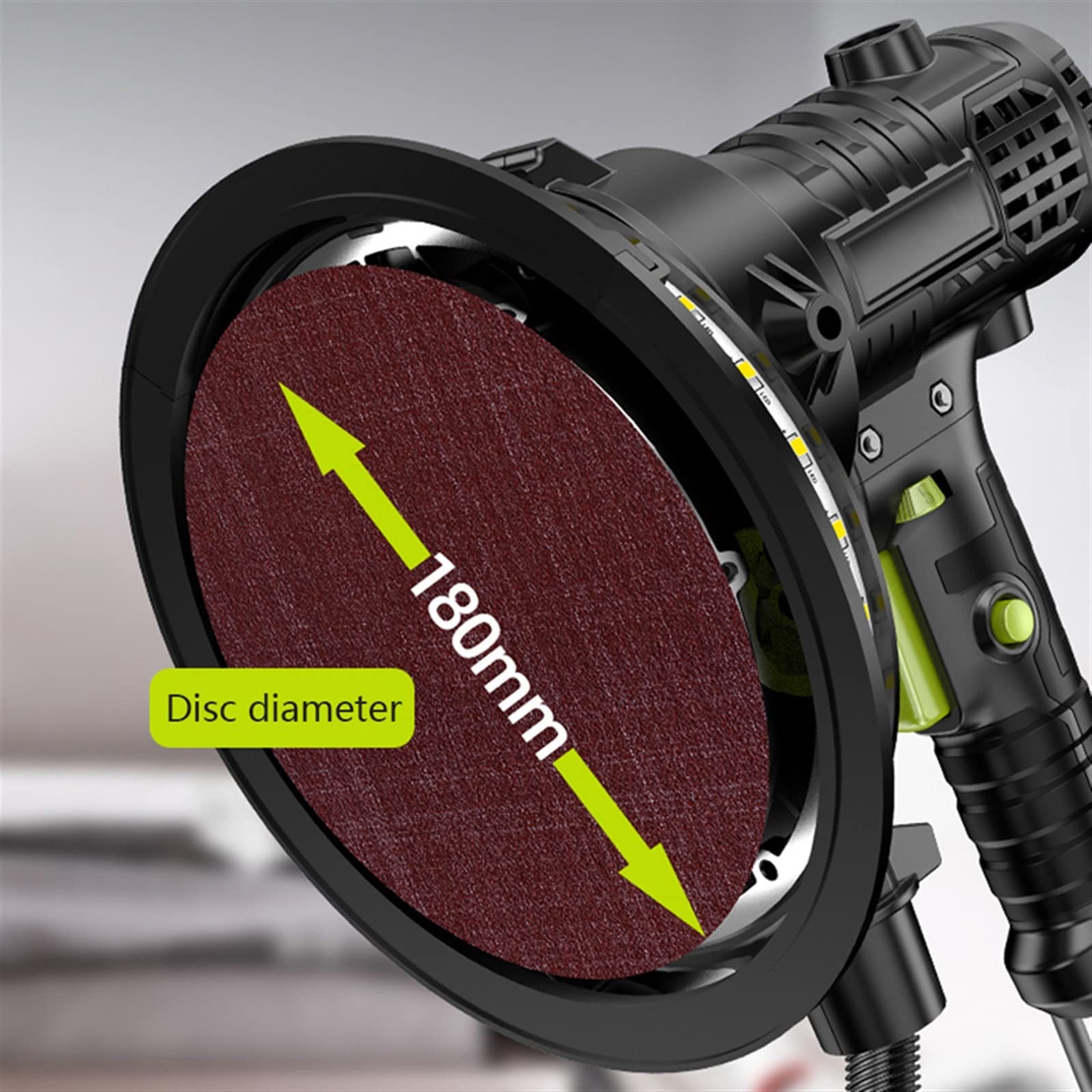 Levigatrice elettrica, Levigatrice for muri a secco for pareti 810W for elettrica regolabile in velocità Strisce di illuminazione a LED con levigatrice(50PCS Sandpaper)