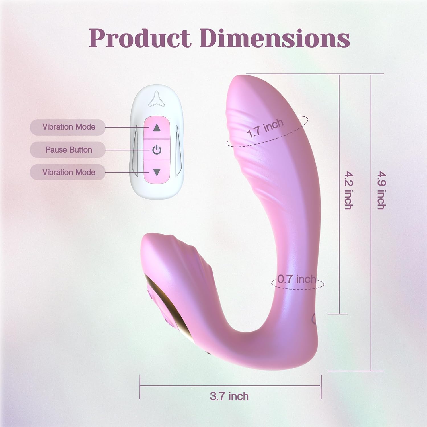 Tracy's Dog Wearable Clitoral G Spot Vibrator, Remote Control Adult Toys for Women Couple, Flexible Vibrating Sex Toy Panty Vibrators with 10 Vibrations, Powerful Quiet Dual Stimulator