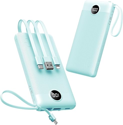 VEEKTOMX 10000mAh 自带线充电宝