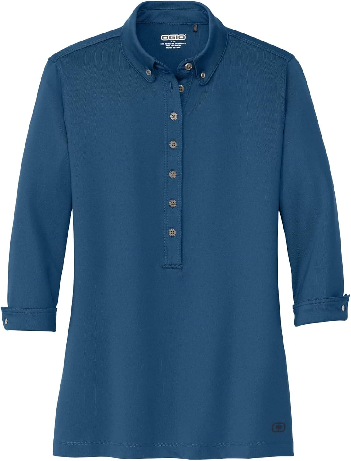 OGIO Women's Gauge Polo | Moisture Wicking Work Shirt for Women, Collared Shirt with 3/4 Sleeves