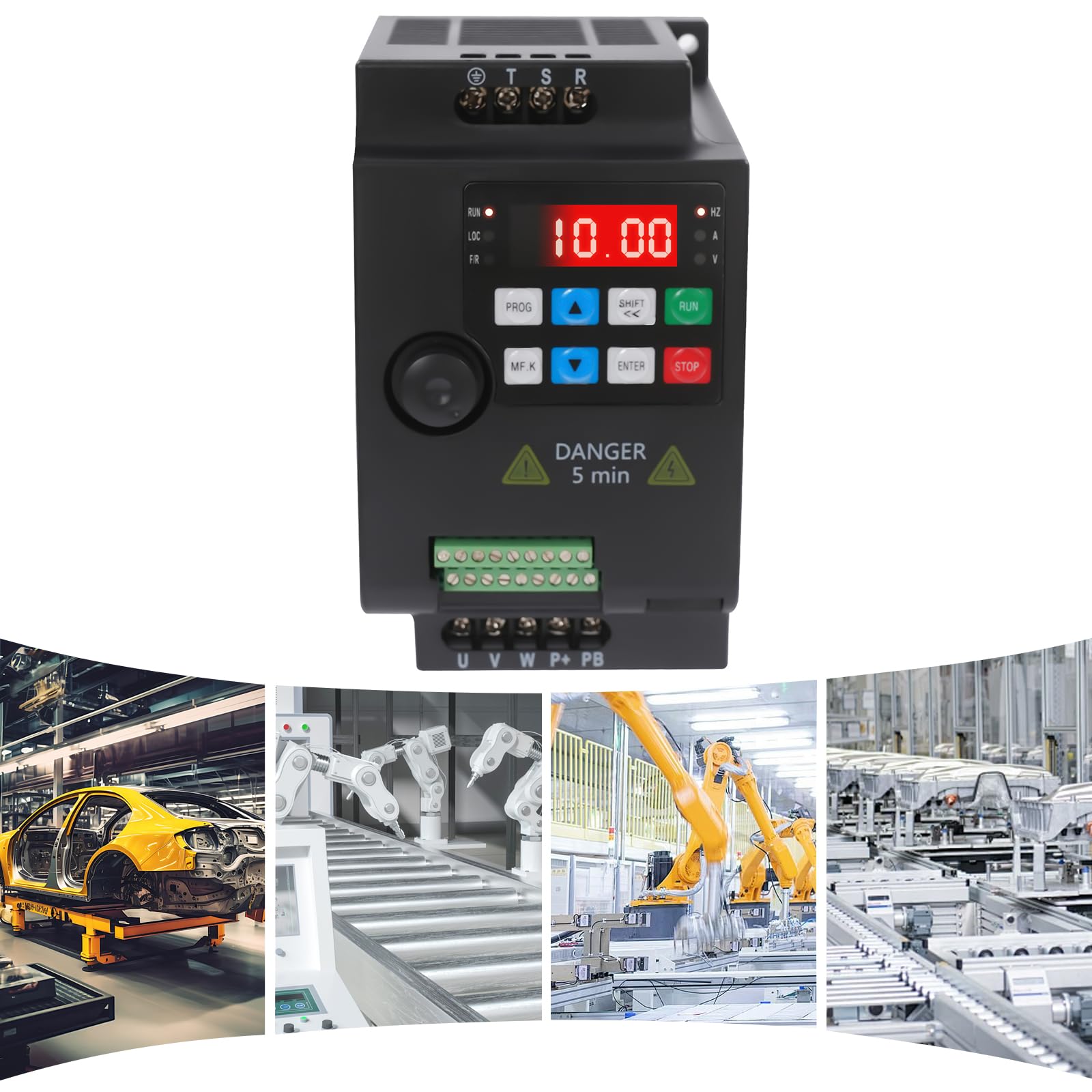 Convertitore di frequenza, 2,2kW 3HP VFD Convertitore di frequenza 380V Monofase/Trifase Inverter, Variatore di frequenza Driver Inverter per motori, trapani, pompe, refrigeratori