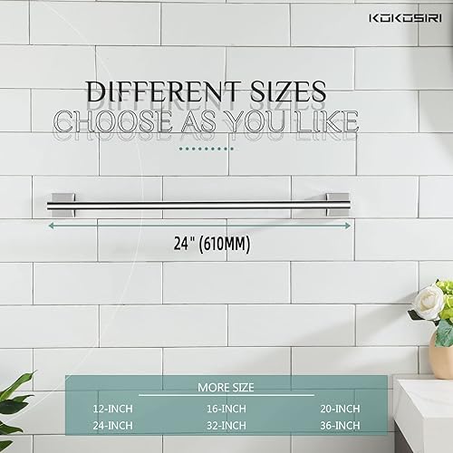 Vista 151 de KOKOSIRI Toallero de 16 pulgadas para baño, cocina, inodoro, acero inoxidable de níquel cepillado B4005BR-L16