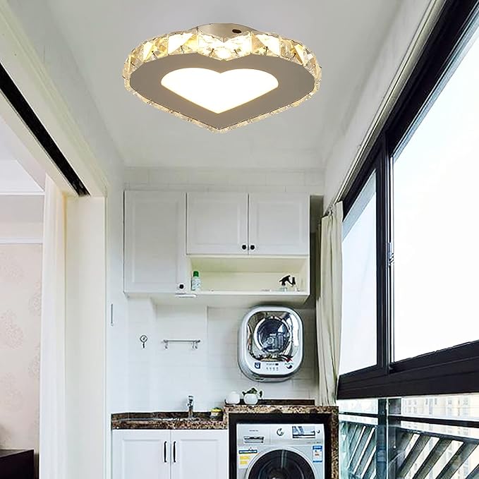 NSXBY NSXBY LED creatieve kleine kristallen lamp, woonkamer lamp, ingangslamp, slaapkamer lamp, trap lamp, gangpad, ganglamp, balkon lamp - chroom c 21 * 7 cm photo 3