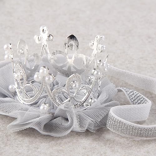 Miniatura 2 de Nishine Tiaras de princesa para niñas pequeñas, diadema elástica para fiesta de cumpleaños, accesorios para fotos, regalo