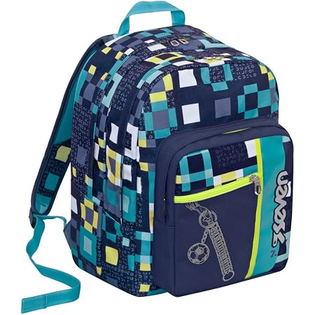 Zaino scuola Outsize SEVEN - BUNDLE BOY - Blu Azzurro - 33 LT - inserti  rifrangenti : Amazon.it: Valigeria