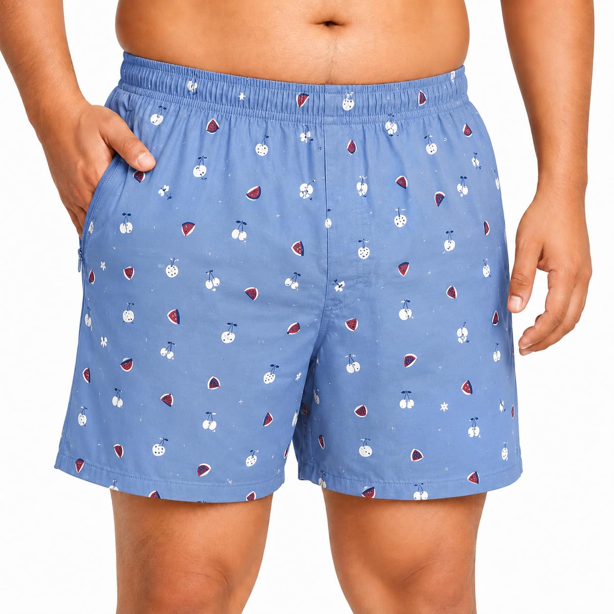 pluss tribe Men's Premium Cotton Outer Boxers-picture-34