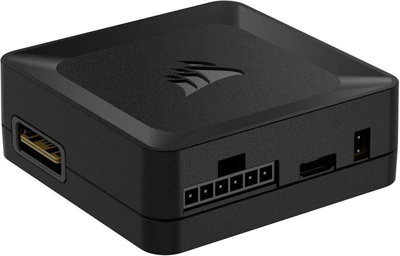 iCUE Link System Hub - Connect Up to 24 CORSAIR iCUE Link Devices - Reduce Cable Clutter – Innovative Single-Cable Design - Black