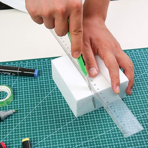 Miniatura 5 de Crafare Bloques de espuma para manualidades de 4 x 4 x 2 pulgadas, paquete de 24 ladrillos de poliestireno para artes y manualidades, proyectos