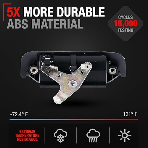 Miniatura 3 de Ensamblaje de manija de puerta trasera compatible con Toyota 4Runner 1989-1995, Pickup - Pestillo de repuesto OEM TO1915103, 69090-71010, 77103