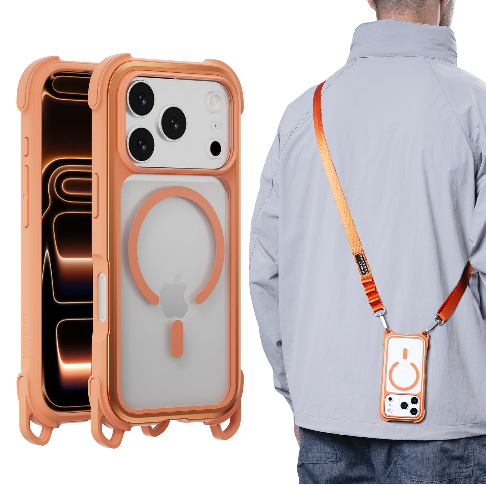 Amazon.com: MAGEASY Odyssey MagSafe Crossbody iPhone Case with
