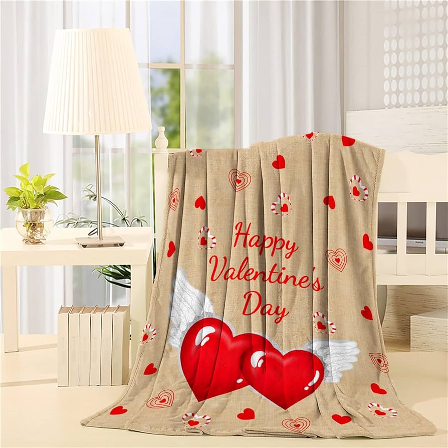 Manta De Franela Para El Día De San Valentín, Manta Suave Y