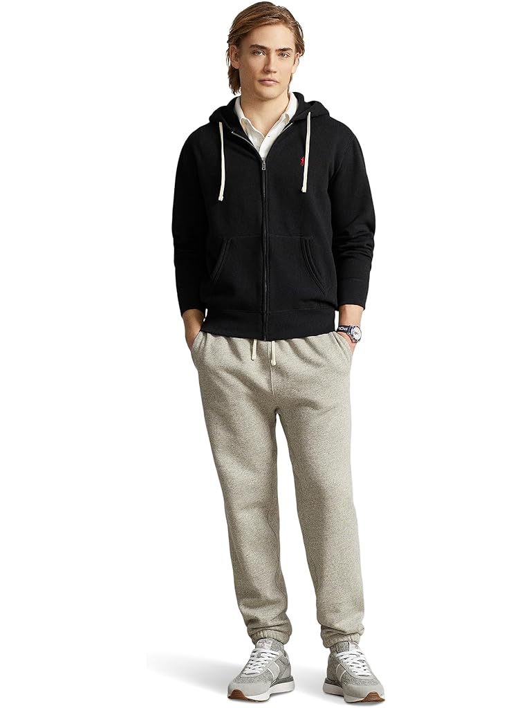 Black Polo Ralph Lauren RL Fleece Hoodie