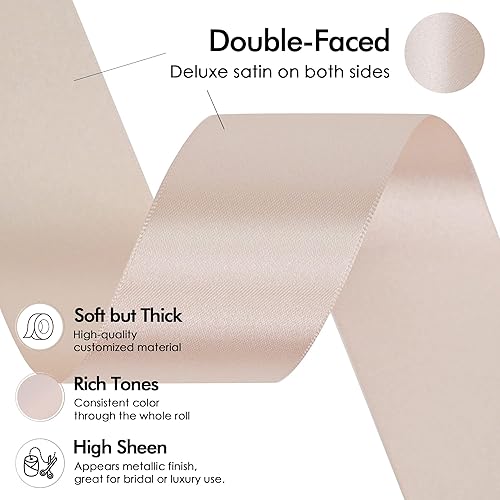 Vista 69 de MEEDEE Orange Satin Ribbon - 1.5 inch Double Faced Satin Ribbon, 50 Yards - Neon Tangerine - For Christmas, Thanksgiving, Halloween, Weddings