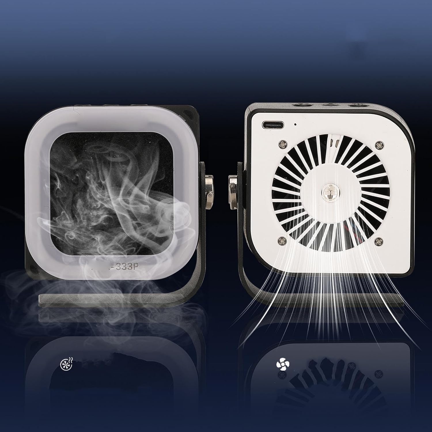 Mini Solder Fume Extractor, 15000RPM Solder Smoking Absorber Fume Extractor Fan, Desktop Smoke Purifier Working Fan with LED Light, Ideal for Soldering Station, DIY Repair