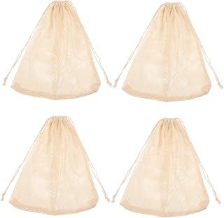 Ciieeo 4pcs Seafood Steaming Net Bags Boil Bags for Pot Mesh Cooking Cotton Thread Easy to Store