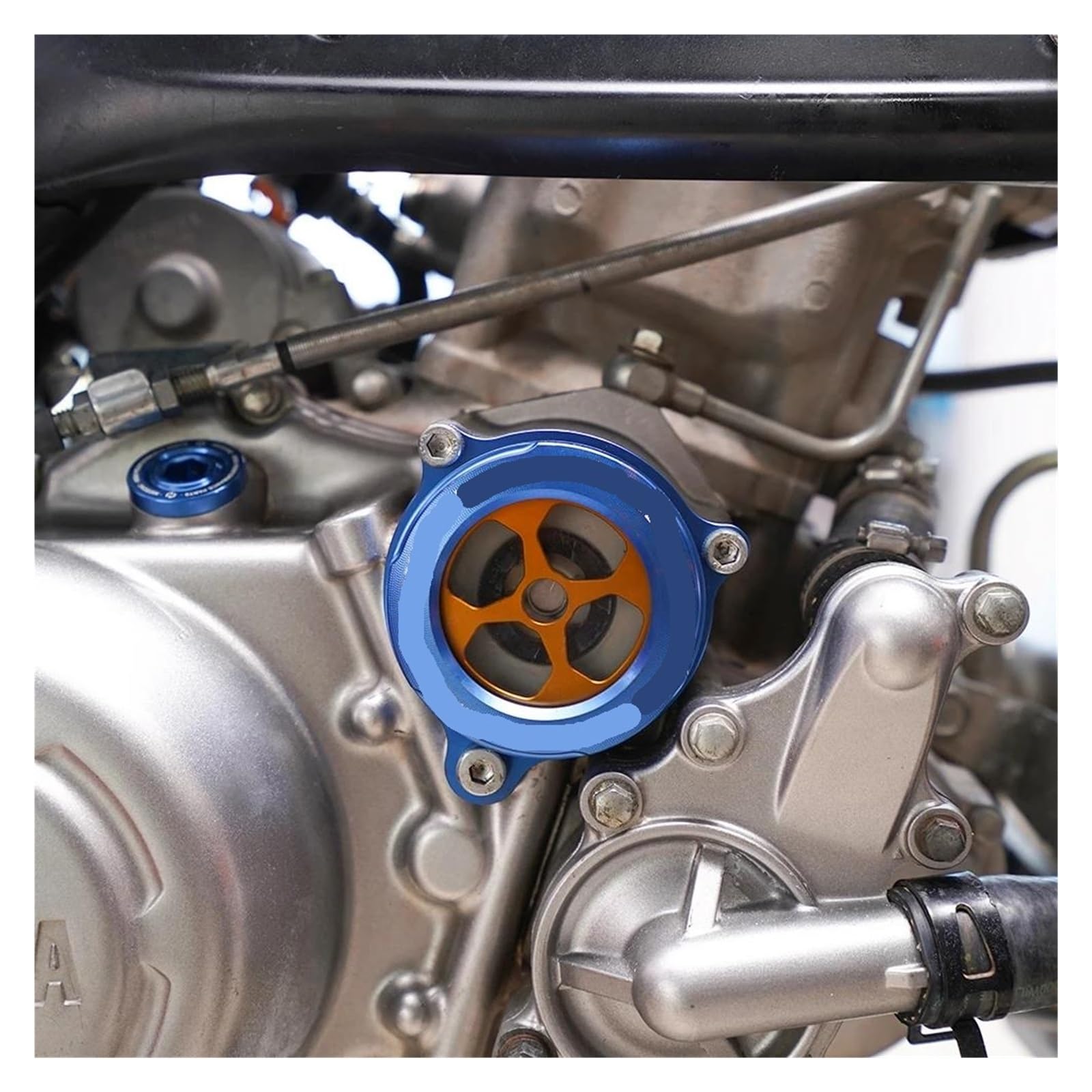 Coperchio Filtro Olio In Alluminio Lavorato A CNC Per YAM&AHA Raptor 700 (2009-2024) E Per 700R | Blue