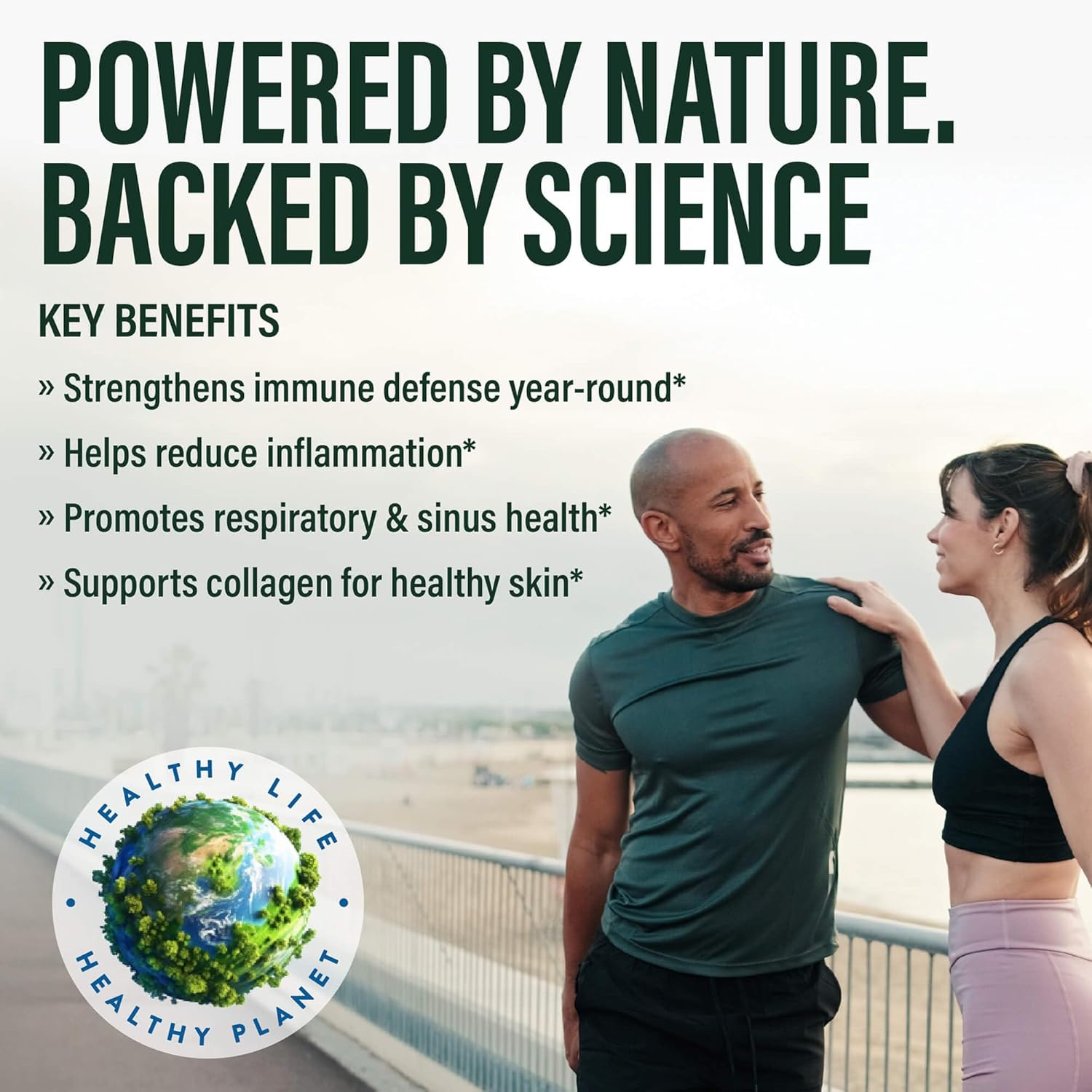 Daily Immunity Capsules, Quercetin, Reishi Mushroom, Zinc, Oregano Oil, and Vitamin C, 120 Veggie Capsules