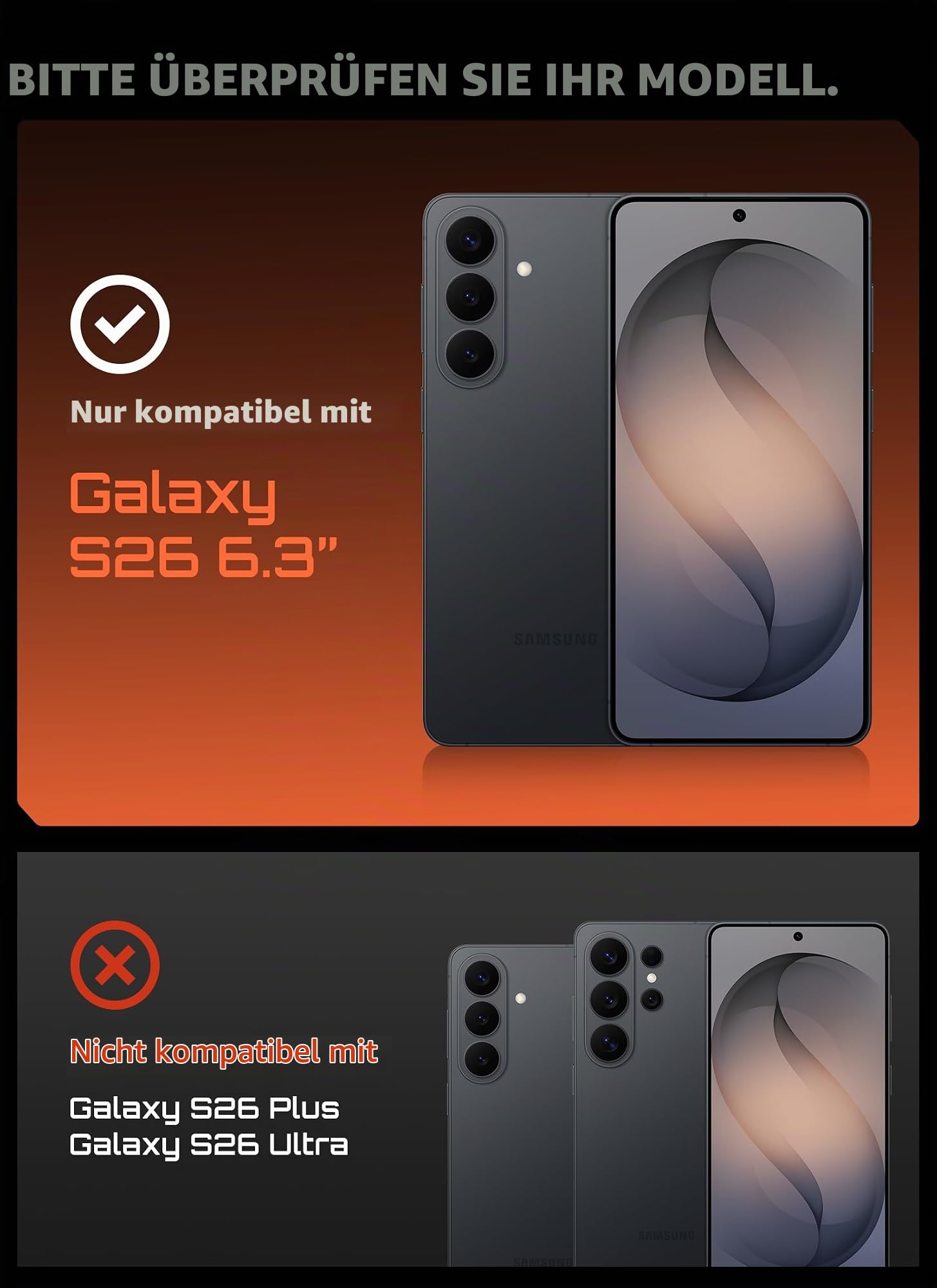 SUPCASE für Samsung Galaxy S26 Hülle Kompatibel mit MagSafe, Schwarz