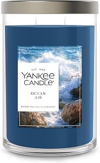 Yankee Candle Large Tumbler Scented Candle with up to 80 Hour Burn Time, Premium Plant Wax Blend for Consistent Burn, 20 oz Tumbler Candle with Room Filling Fragrance, Ocean Air