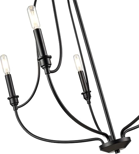 Miniatura 5 de ML Lighting Senoia Collection  98005-MB  Lámpara de techo moderna con 5 luces en acabado negro mate  Perfecto para cocinas, vestíbulos, pasillos,