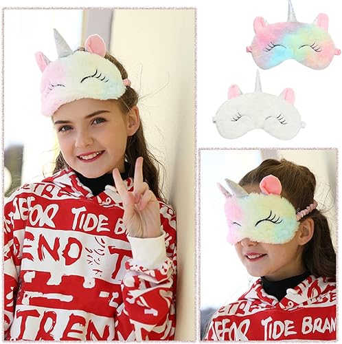 Miniatura 5 de 4 máscaras para dormir, máscara de ojos de dibujos animados para viajes, siesta, dormir, almuerzo, fiesta nocturna, cubierta de ojos vendados de