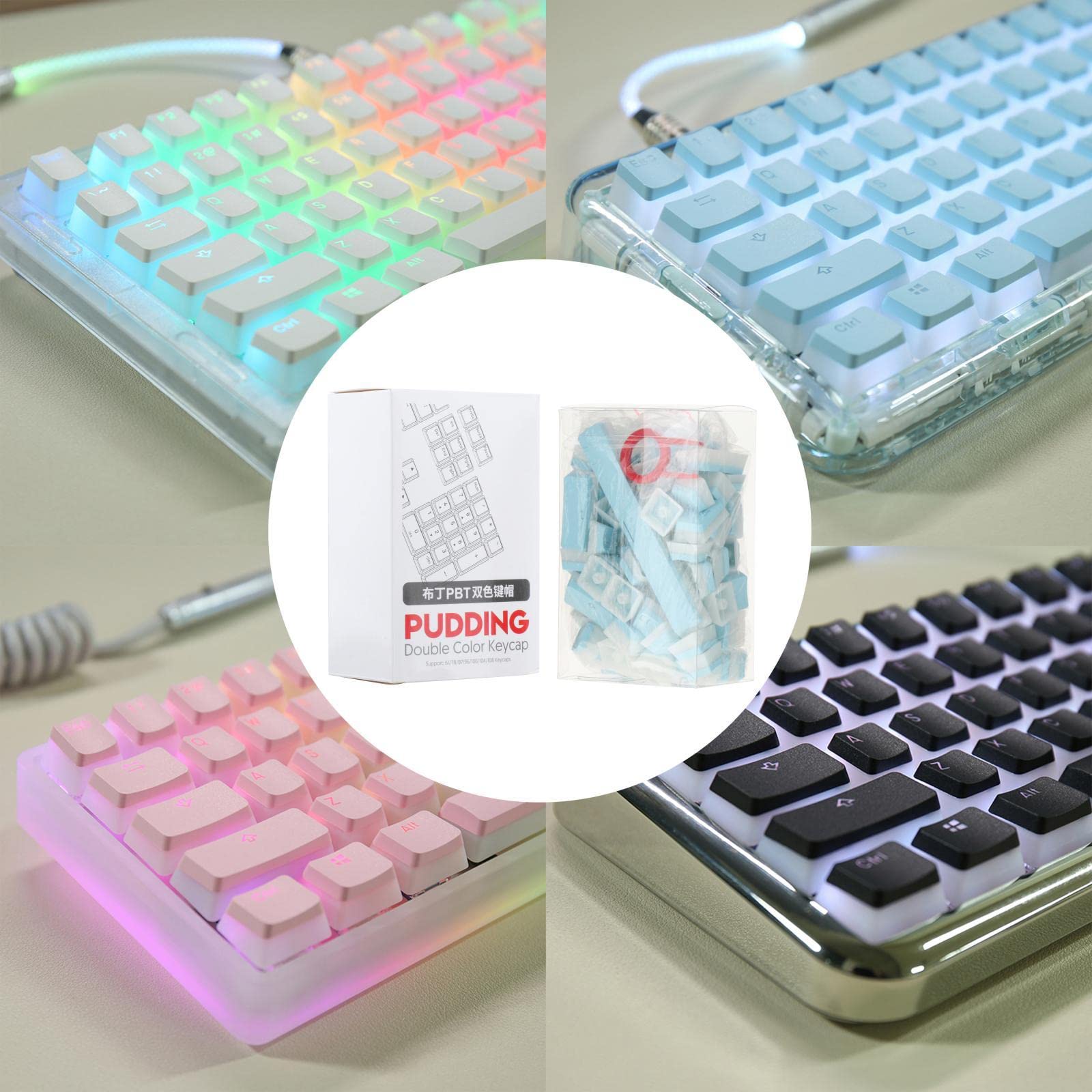 Keycap Set para 61/68/71/84/87/104 Teclas Teclados Mecânicos DIY Keycap Set para 61/68/71/84/87/104 Teclas Teclados Mecânicos DIY