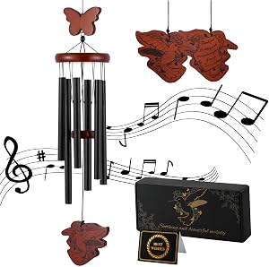 WINTS Sympathy Wind Chimes,32 Inches Memorial Wind Chimes Outdoor with Aluminum Tubes and Hook for Loss of a Loved One Gift for Mom,Grandma, Patio,Garden,Balcony and Home Decor