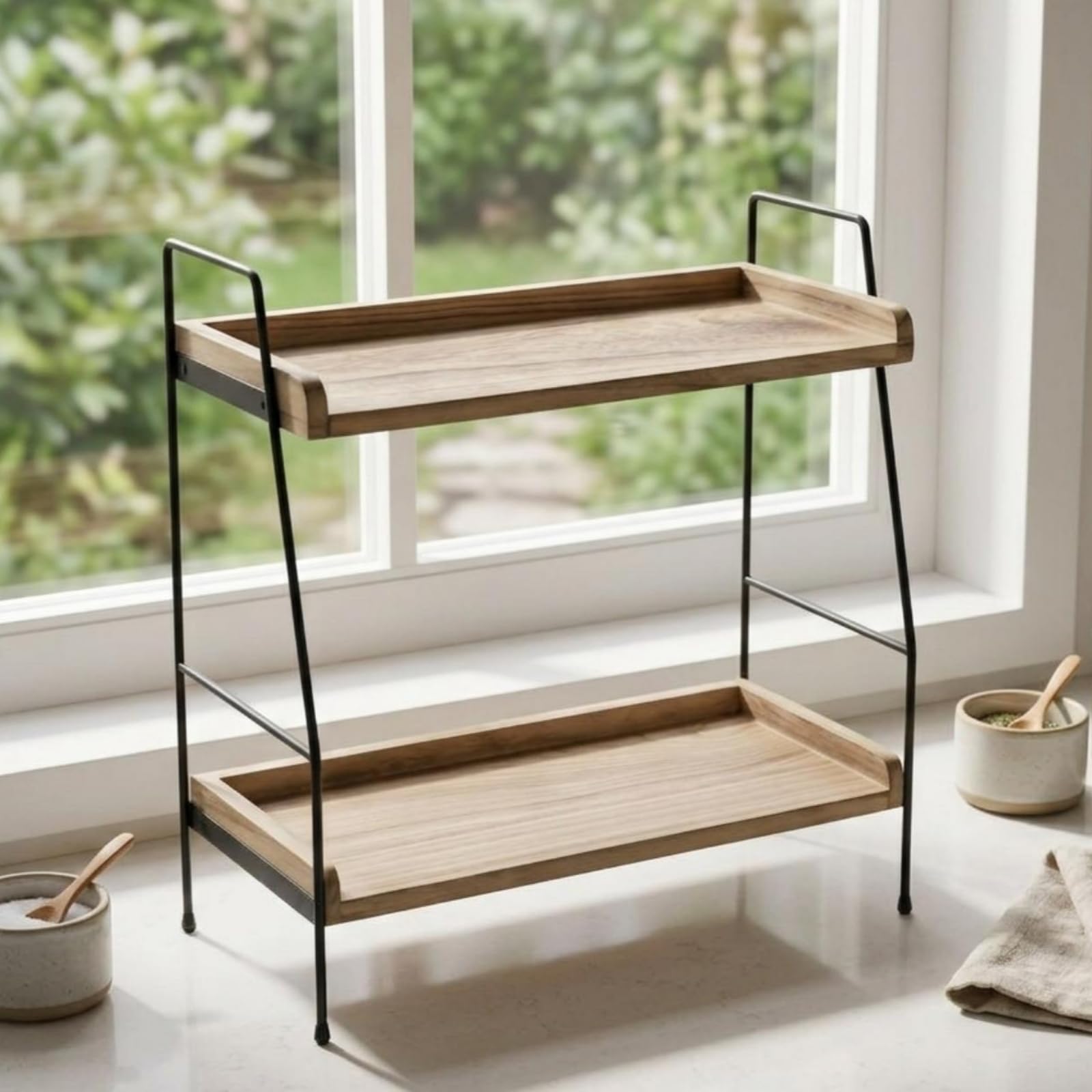 MagiDeal Scaffaletto in Legno e Metallo