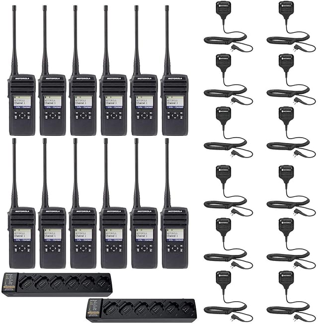 DTR700 50 Channel 1 Watt 900MHZ License Free Digital Two Way Radio with HKLN4606 and PMPN4465 Multi Unit