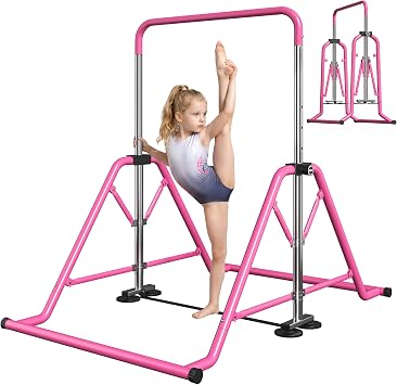 Expandable Gymnastics Bars 45-61 Dual Base Side Bars for Kids