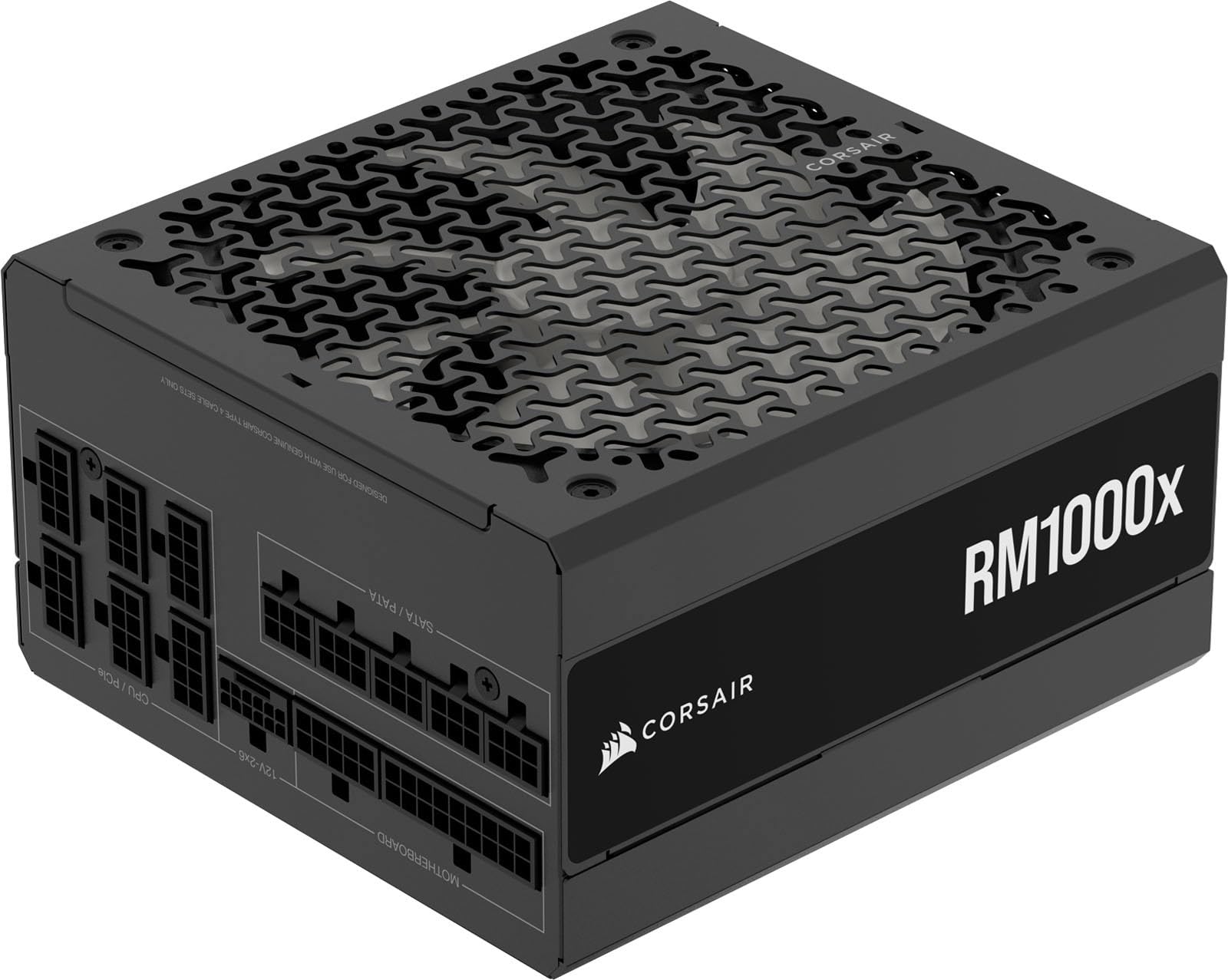 Corsair RM1000x Fuente de alimentación ATX Totalmente Modular de bajo Ruido - Compatible con ATX 3.1 - Soporte PCIe 5.1 - Cybenetics Gold Efficiency - Conector Nativo 12V-2x6 - Negro