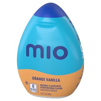 MiO Vitamins Liquid Water Enhancer for Vitamins, Sugar Free Hydration and Drink Mixing, Naturally Flavored Water Drops, Orange Vanilla, 1.62 Fluid Ounce (Pack of 4)