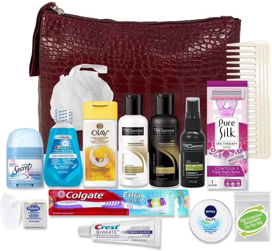 Amazon.com : Women's Premium 16 PC Travel Kit – Stocking Stuffer and ...