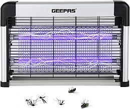GEEPAS Electric Bug Killer | UV Light Fly Zapper Insect Killer for Mosquitoes, Moths, Wasps & Flies Indoor Use | 80ft Coverage Chemical-Free Pest Control| Removable Washable Tray | Bug Catcher, 16W