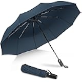 ZOMAKE Travel Umbrella Compact - 10 Ribs Portable Collapsible Umbrellas for Rain Windproof - Paraguas Automatic Small Folding Umbrella Lightweight Packable Umbrella for Women Men