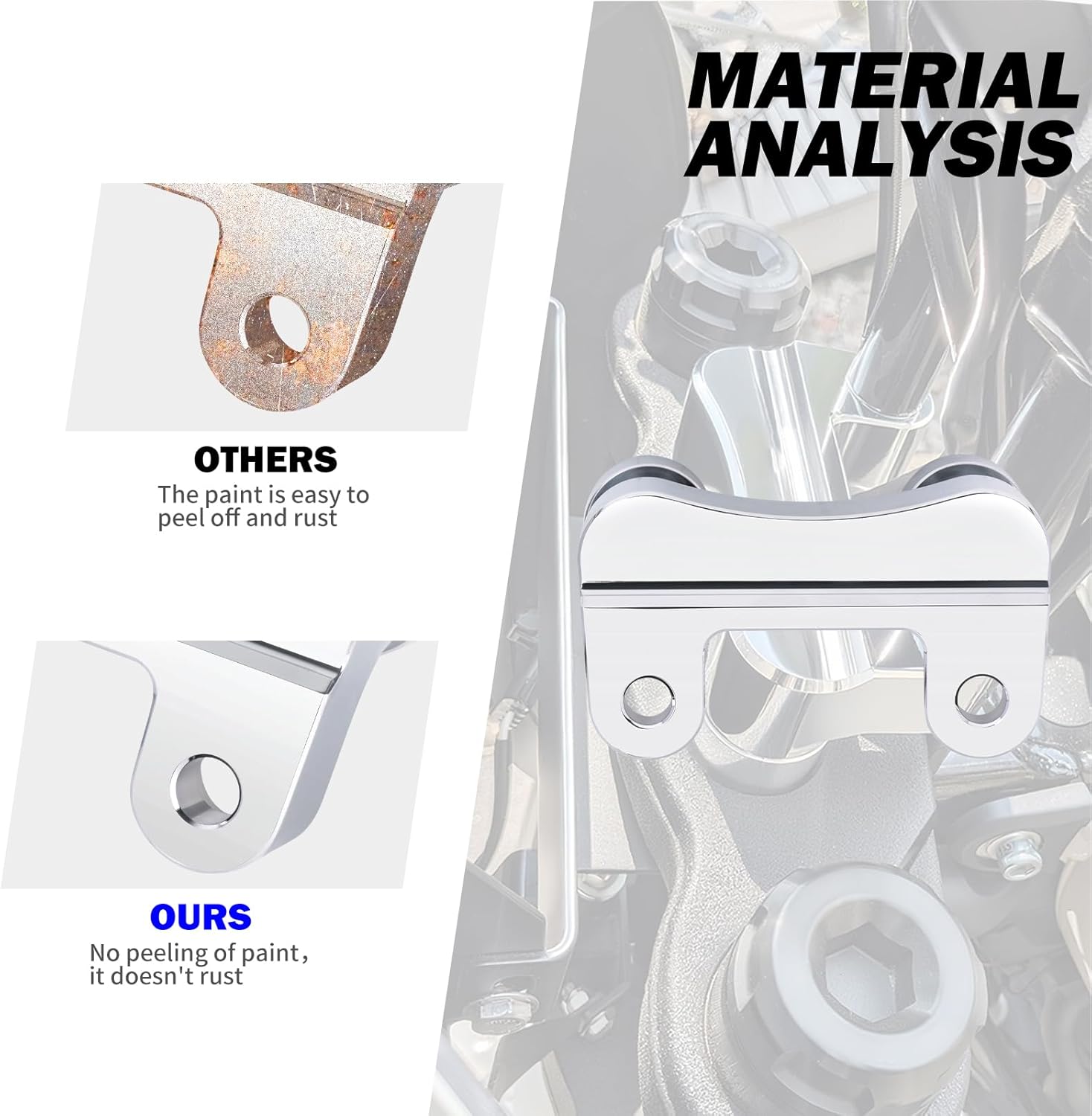 HDBUBALUS Handlebar Risers Adapter Motorcycle Bar Clamps Fit for Harley Touring 2014-2025 Softail 2018-2025 Dyna 2006-2017 Road King Street Glide Classic Low Rider Fat Bob FXDL FXDB FLSTF (Chrome)