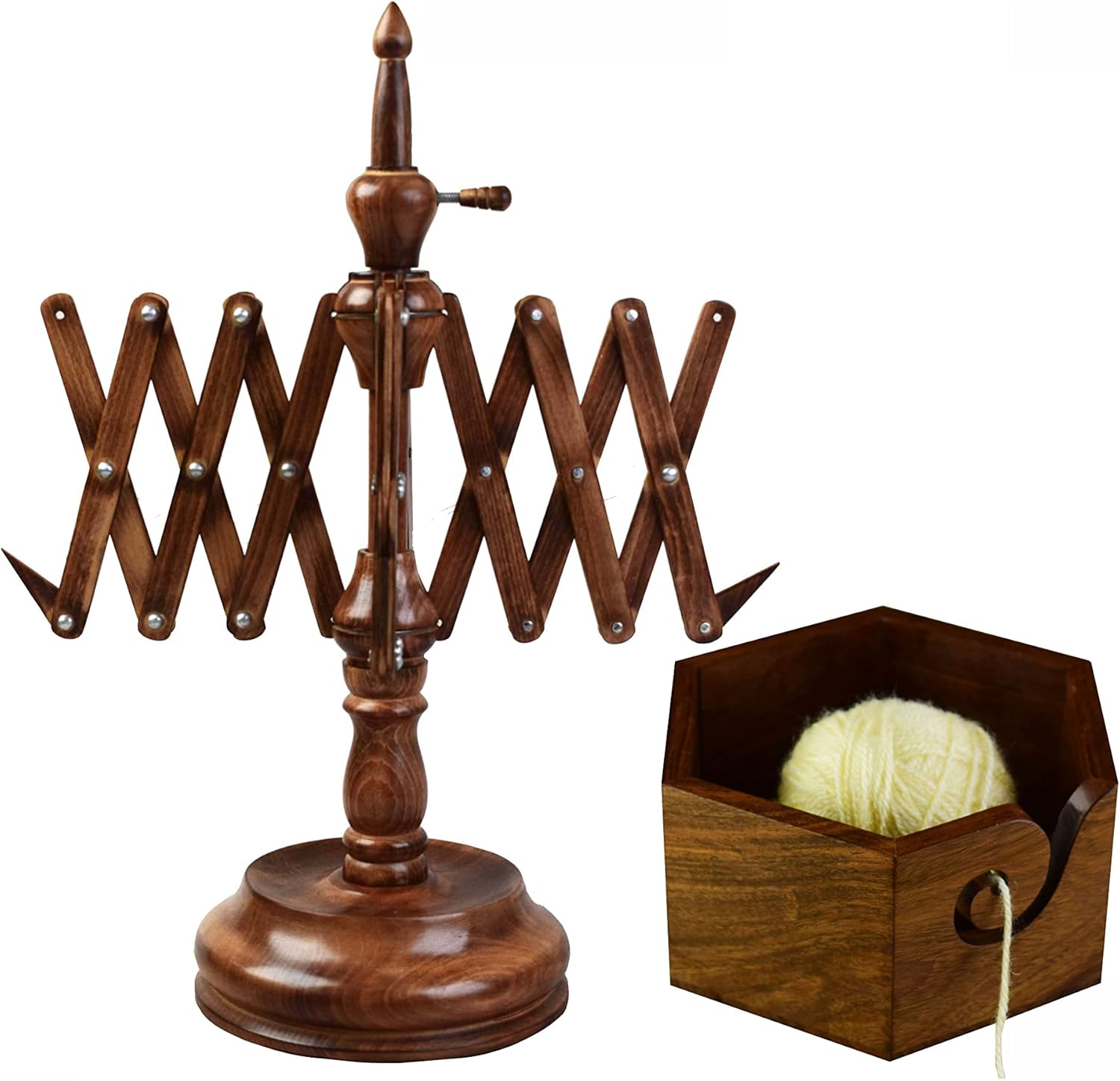 Yarn Winder Large Wooden Yarn Winder & Swift Set of 12