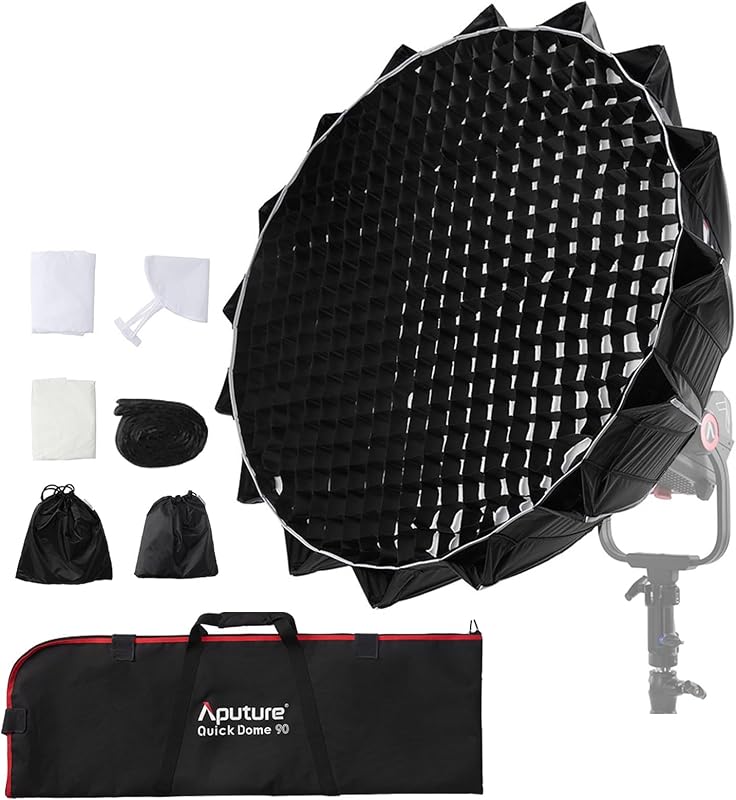 Quick Dome 90 Softbox con montaje Bowens de 35 pulgadas/90 cm Configuración rápida | Modificadores de controles de iluminación para Amaran Halo 600x 300x 200x Ray 660c 360c 300c 150c
