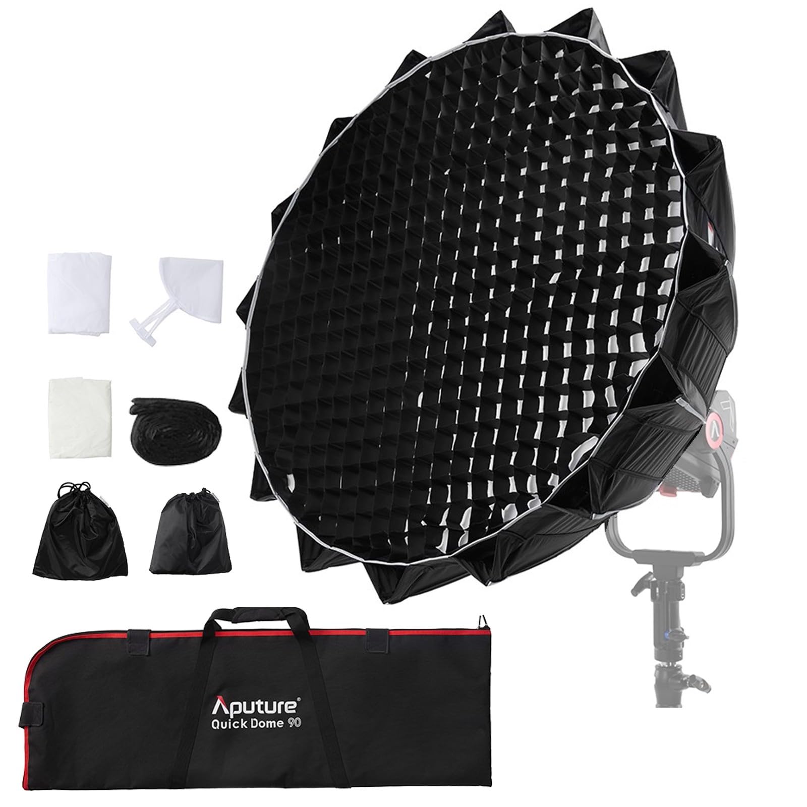 Aputure Quick Dome 90 35in/90CM Bowens Mount Softbox Controlli di illuminazione a configurazione rapida Modificatori per Aputure Storm 700X /80c Amaran 300c/150c/200x/60x S