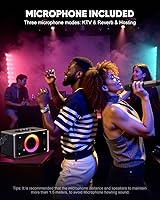 Vista 6 de GFEEN Party Bluetooth Speaker: 100W Peak Loud! Deep Bass, 15H Playtime, Large Wireless Speakers, Powerful Sound, Light Show, Fast Charging for