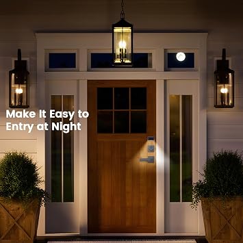 HIDALIFE Front Door Lock Set,Keyed Alike Heavy Duty Exterior Door Lock Set,Entry Door Handle and Single Cylinder Deadbolt Combo for Office and Home Security (1 Pack and Light)