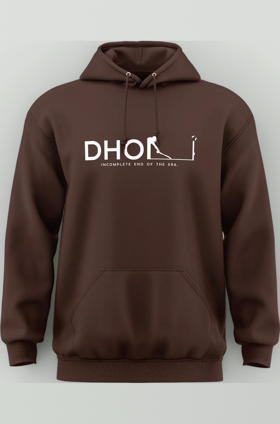 Men’s Cotton Graphic Hoodie with DHONI Quote Print | Full Sleeve Hooded Sweatshirt | Soft Breathable Fabric for Casual Wear