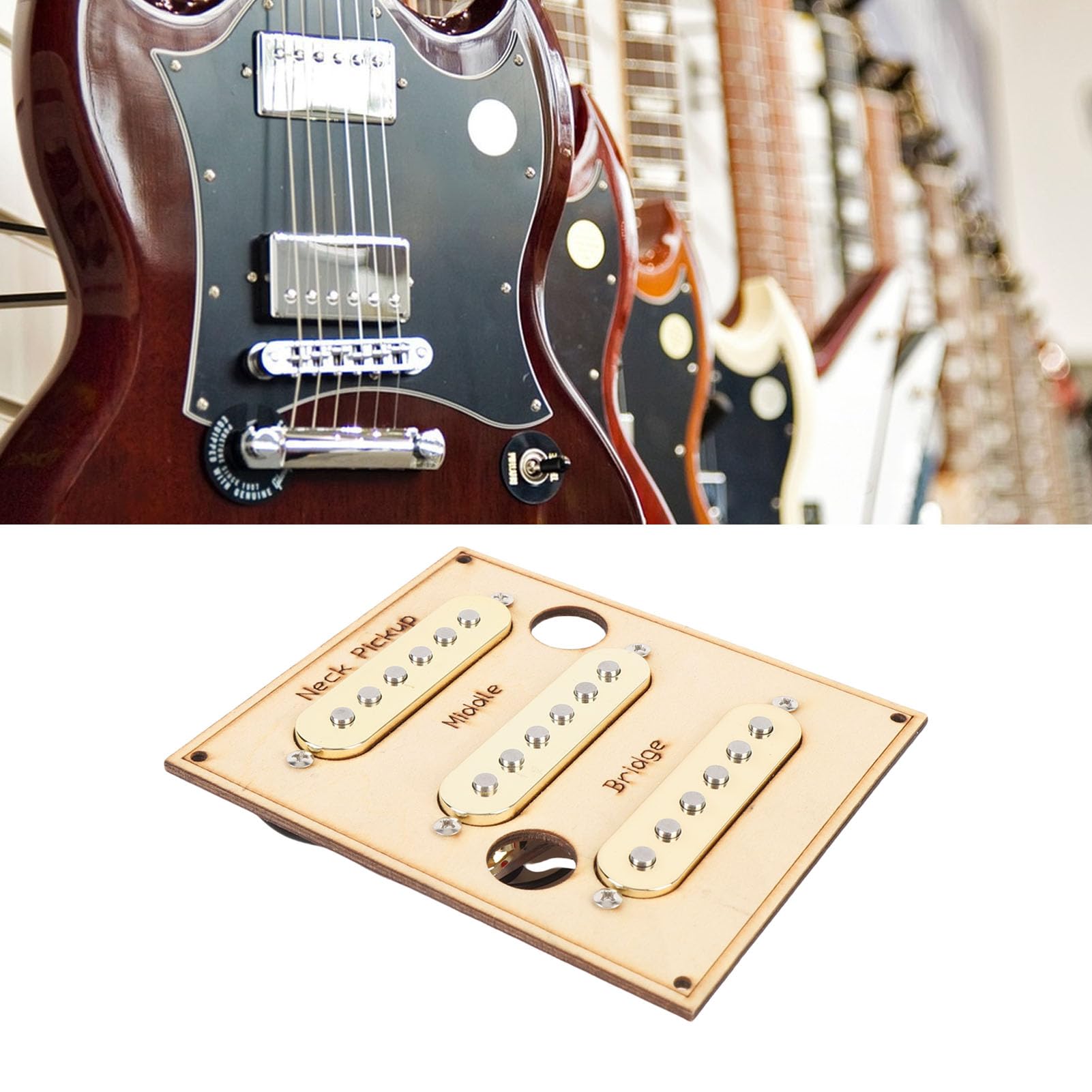 Jectse Vintage -Stil E -GitaRren Kit Pickup Distanza più Precisa per i Chitarristi (GOLD)