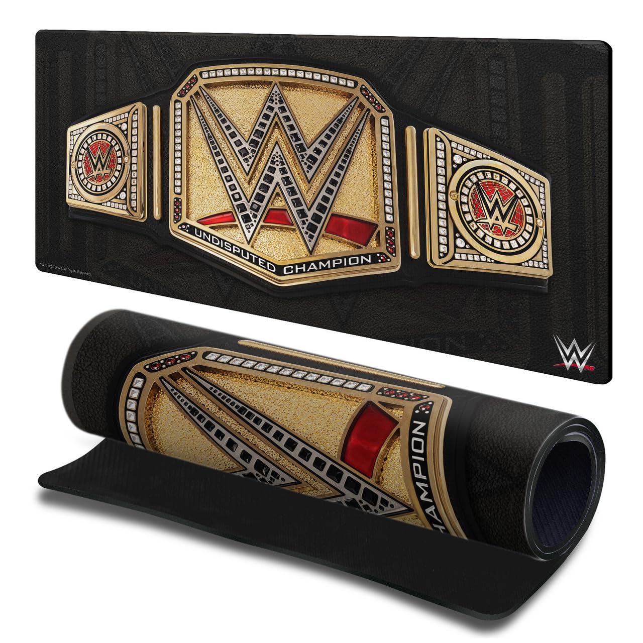 Head Case Designs Officially Licensed WWE Undisputed Championship Title Belts Gaming Office Desk PC Keyboard Mouse Mat Pad 23.62 x 11.81 x 0.12 inches (600 x 300 mm) - L