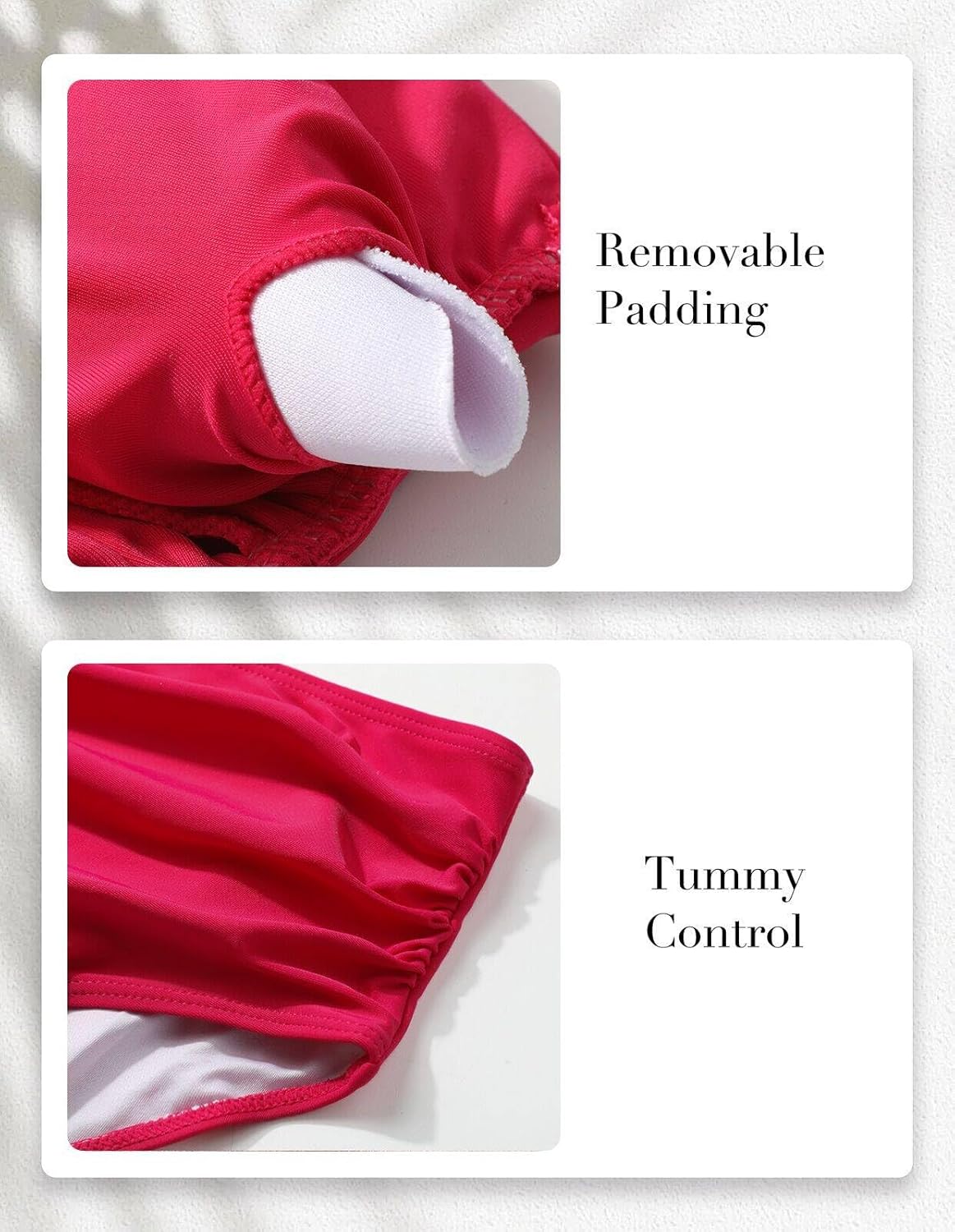 SEAFORM Women's Bikini Sets Two Piece Tummy Control Swimsuit High Waist V-Neck Beachwear Twist Front Straps Bathing Suits - Image 5