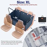 Vista 4 de Extensor de asiento trasero convertible para perros, plegable de 400 libras, funda de asiento de automóvil para perro con parte inferior dura