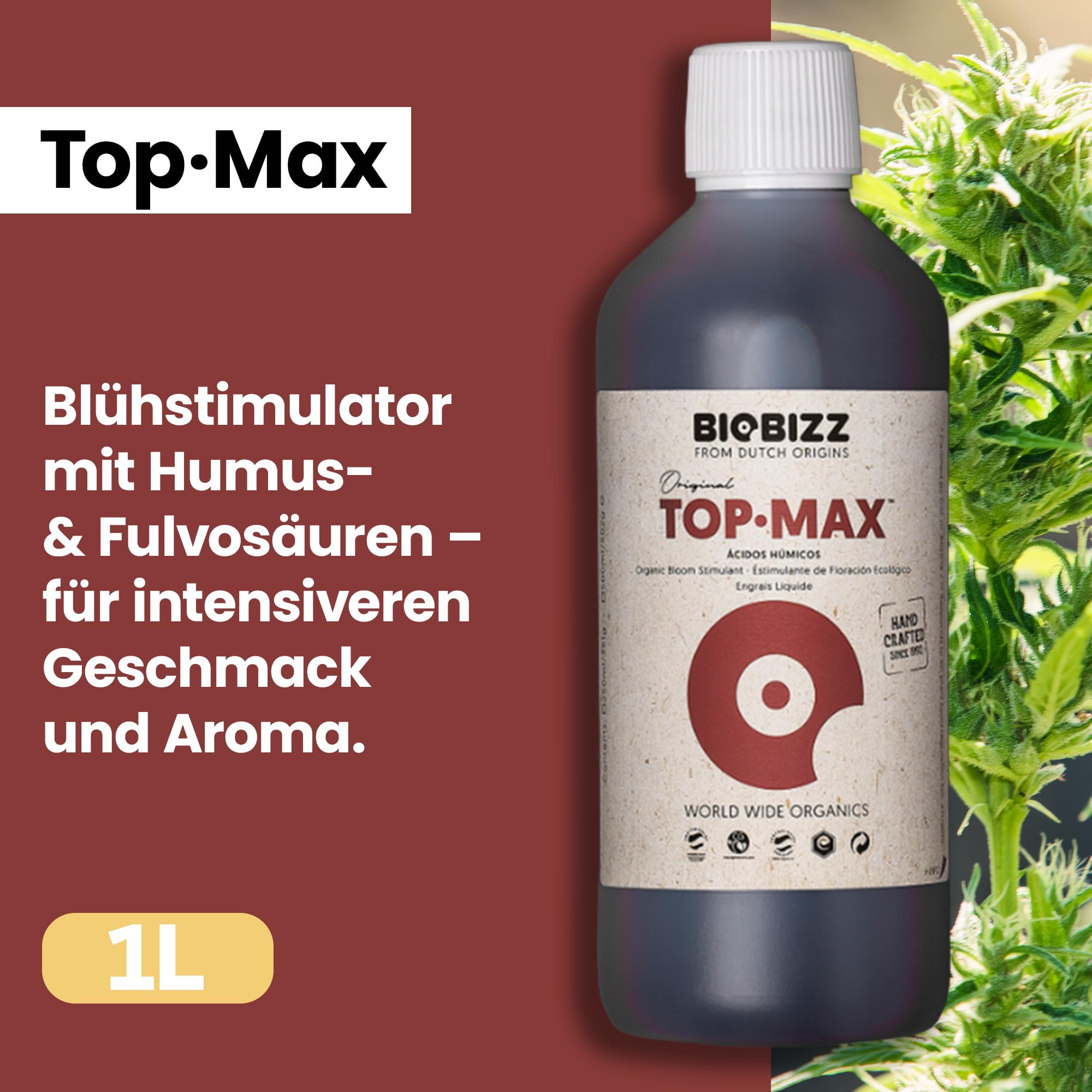 Biobizz XXL Trypack Indoor Set mit Bio Bloom, Bio Grow und Top Max je 1L und Bio Up, Bio Down je 250ml inklusive Messpipette