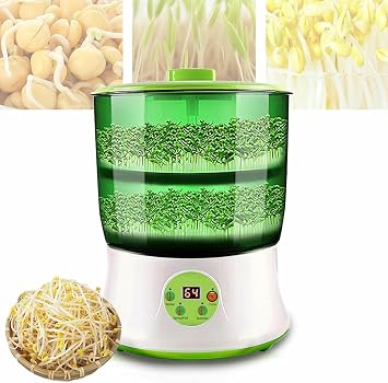 Automatic Sprouter Bean Growing Machine Home Smart Bean Sprout Machine 3 Different Seasons Modes 360Sprinkling Water and Electricity Separation for R